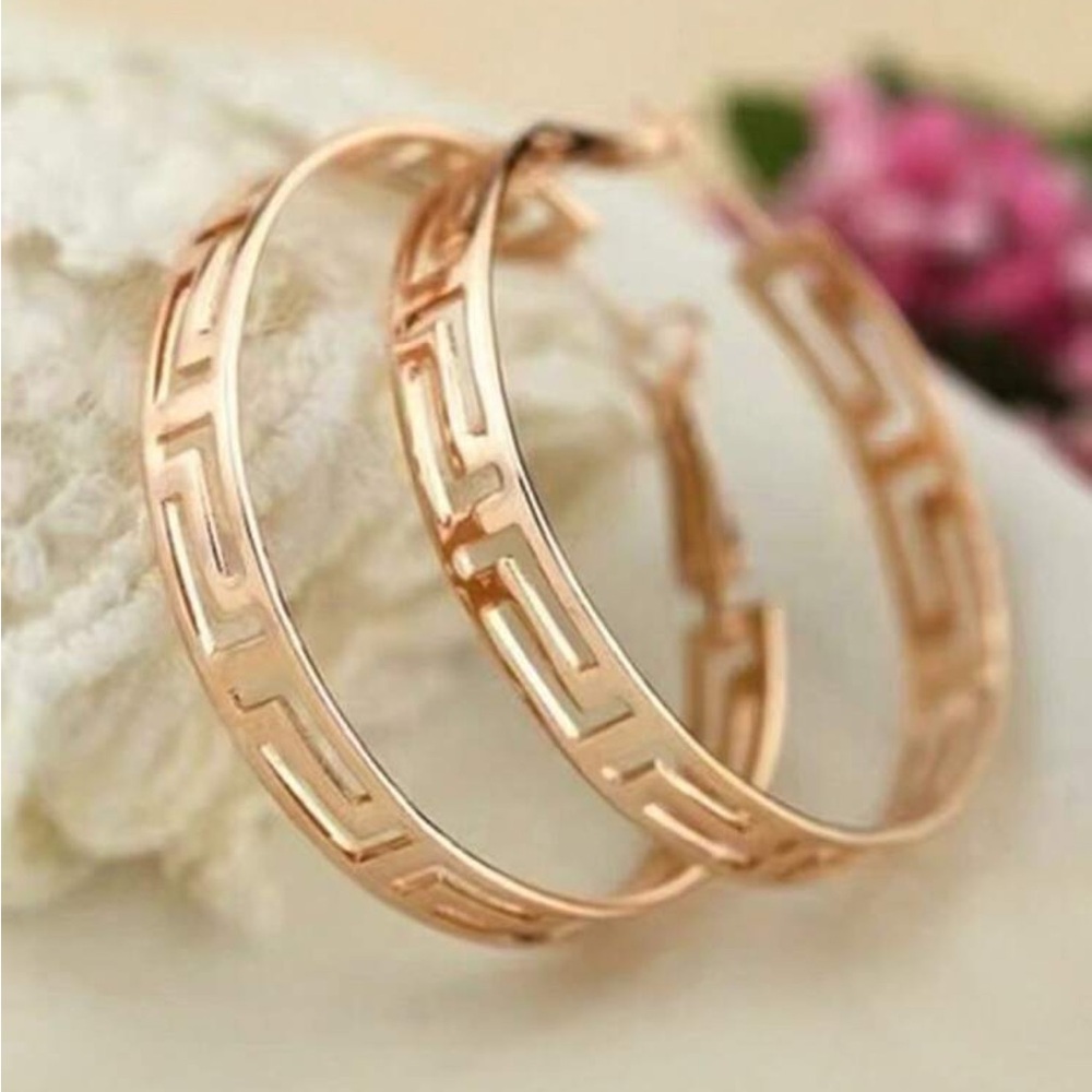 Rose gold hoops